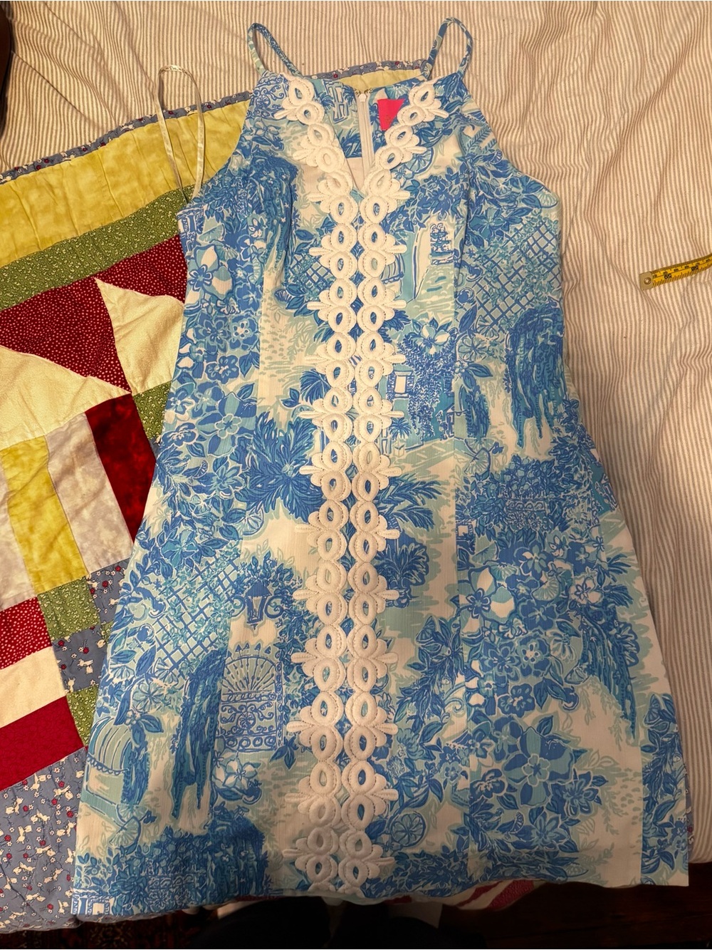 Lilly Pulitzer Blue Tropical Toile Mini Dress